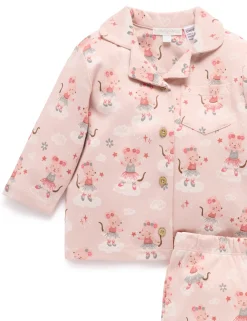 Ballet Dreams Thick Button Up PJ Set