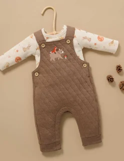 Bear Quilted Overalls