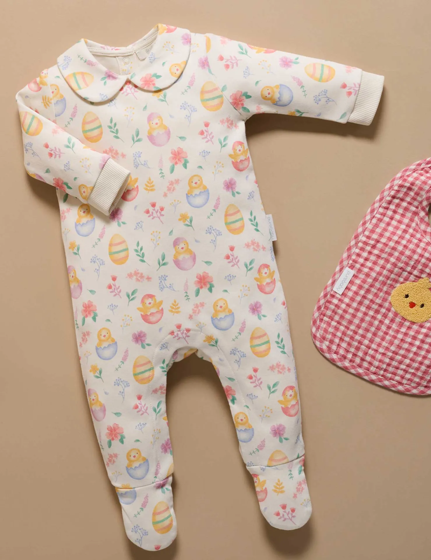 Chick Gingham Bib