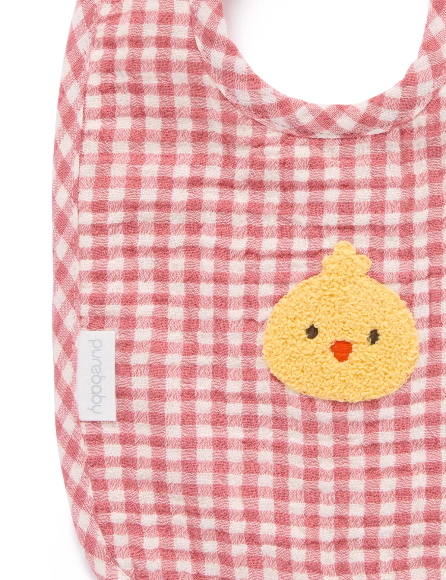 Chick Gingham Bib