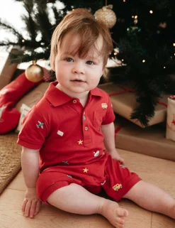 Christmas Polo Growsuit