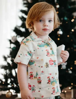 Christmas Wishes Button Up PJ Set