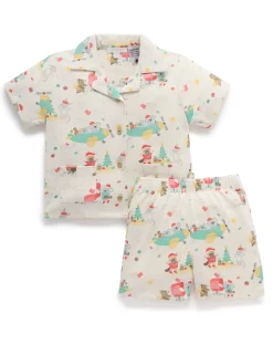 Christmas Wishes Button Up PJ Set