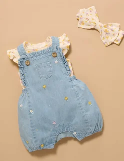 Daisy Broderie Overall Set