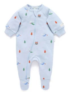 Dragon Embroidered Fleece Growsuit