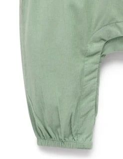 Embroidered Corduroy Romper