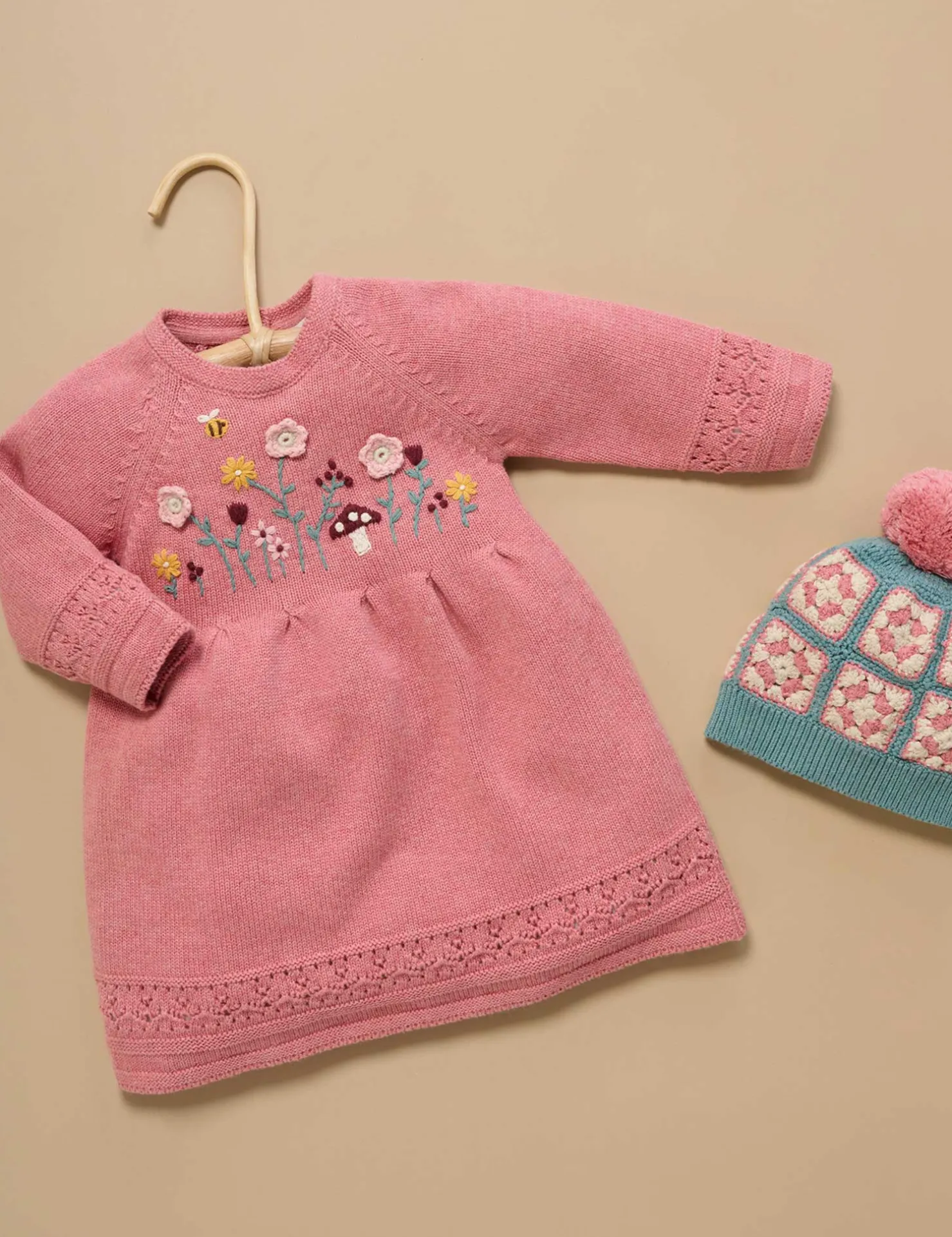 Embroidered Knitted Dress
