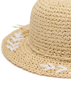 Embroidered Straw Hat