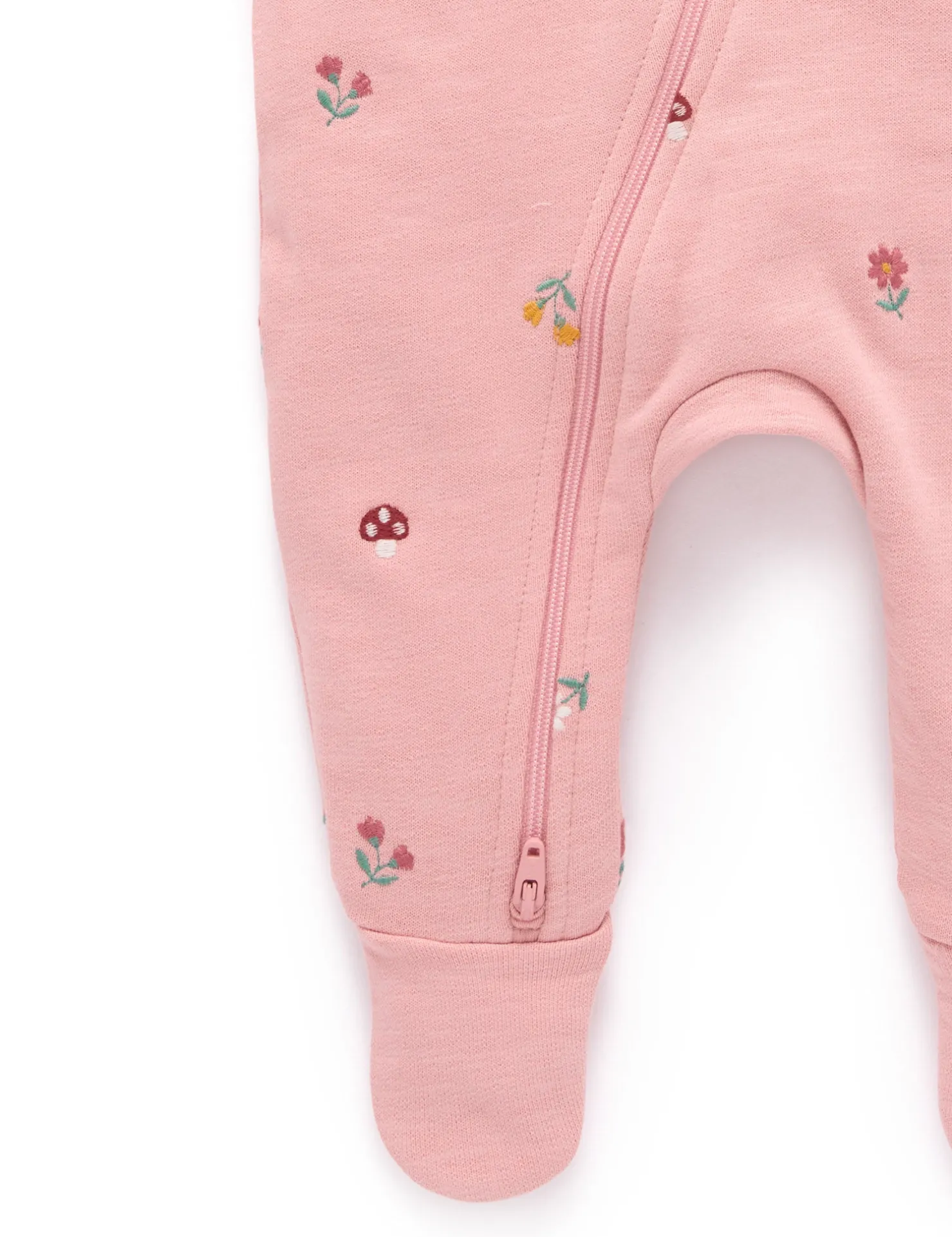 Forest Embroidered Fleece Growsuit