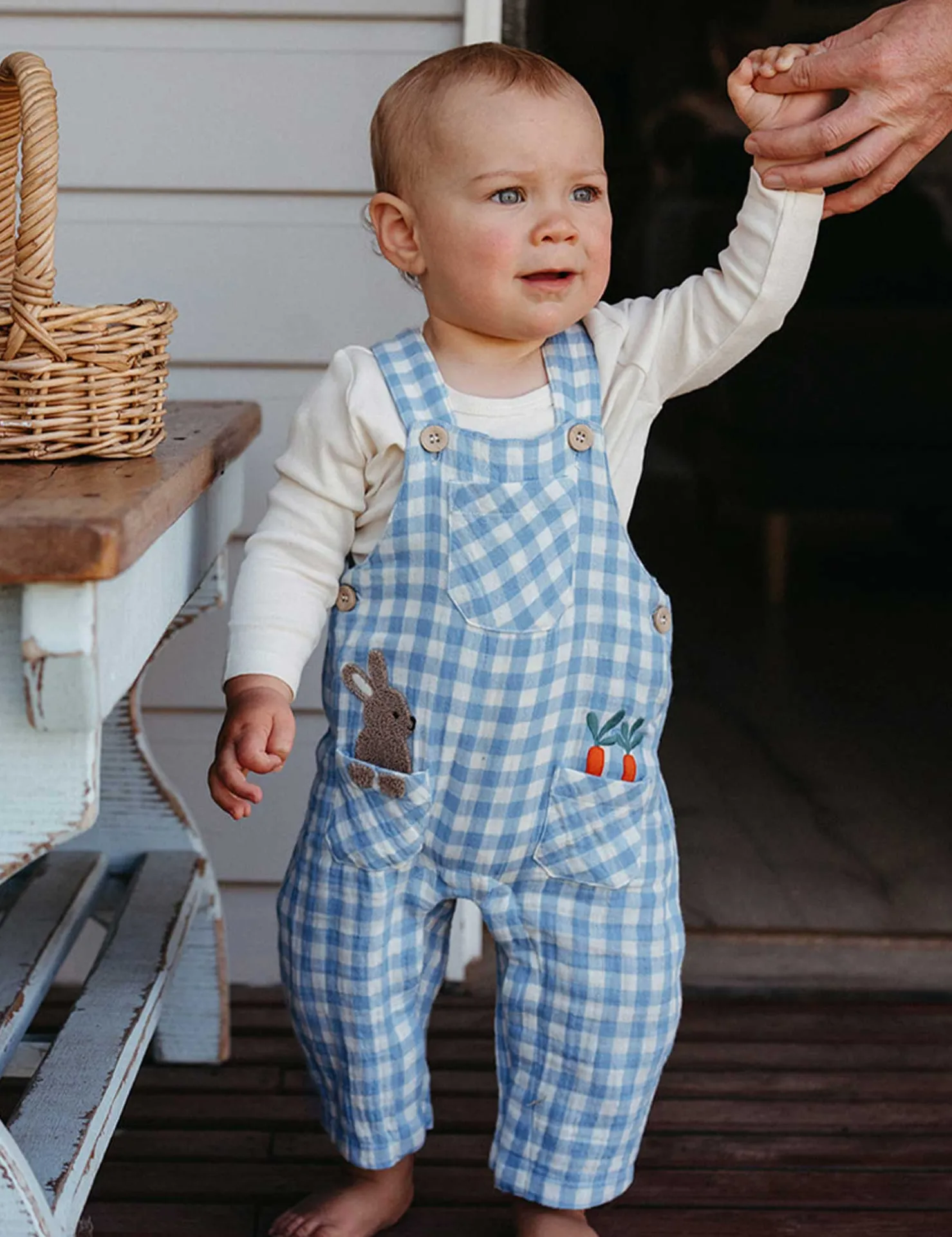 Gingham Bunny Overall Set