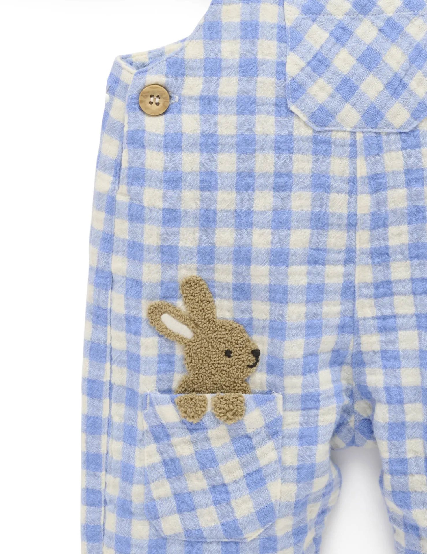 Gingham Bunny Overall Set
