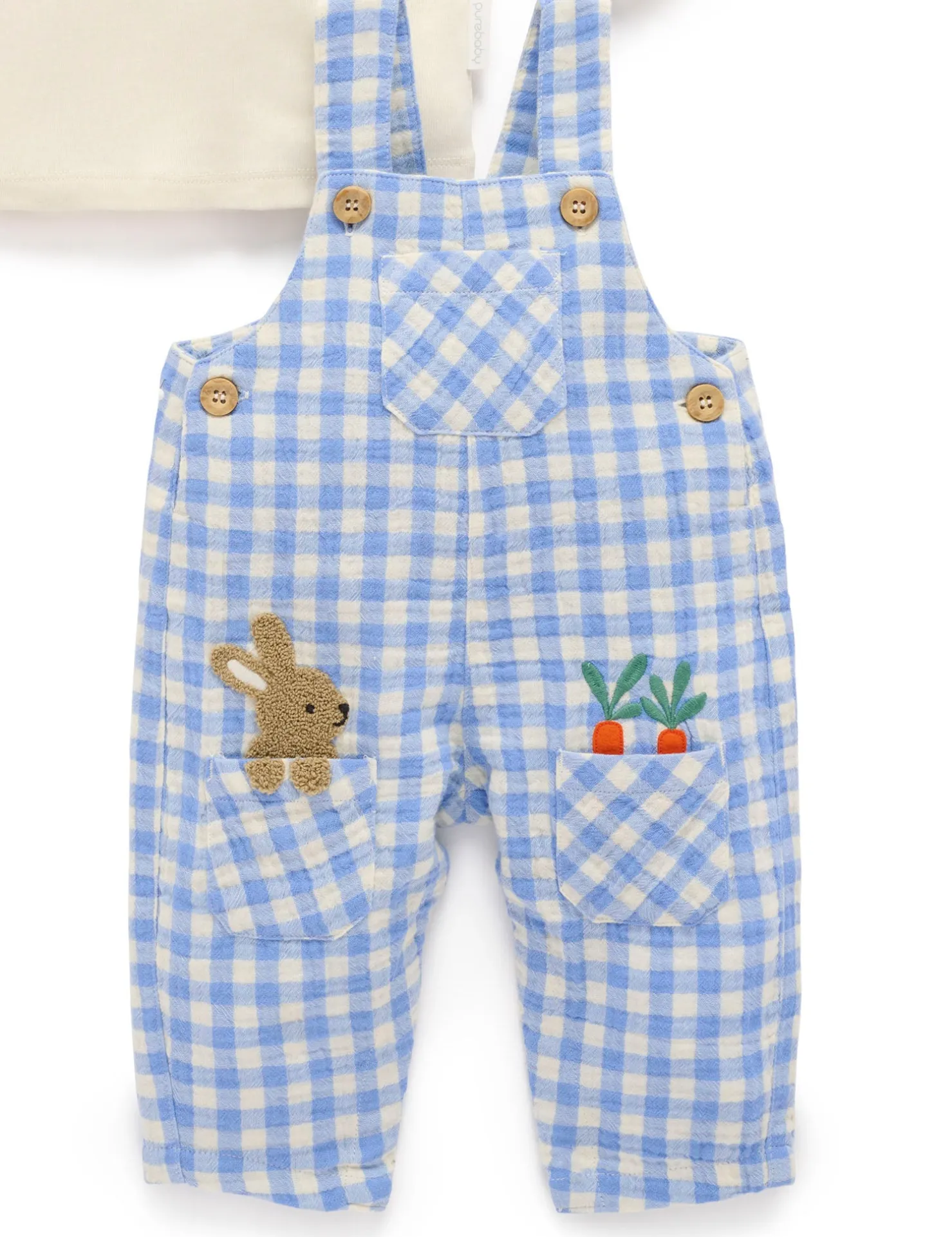 Gingham Bunny Overall Set