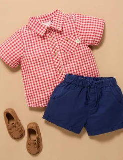 Gingham Linen Blend Shirt