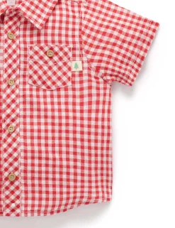 Gingham Linen Blend Shirt