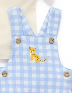 Gingham Overall Set