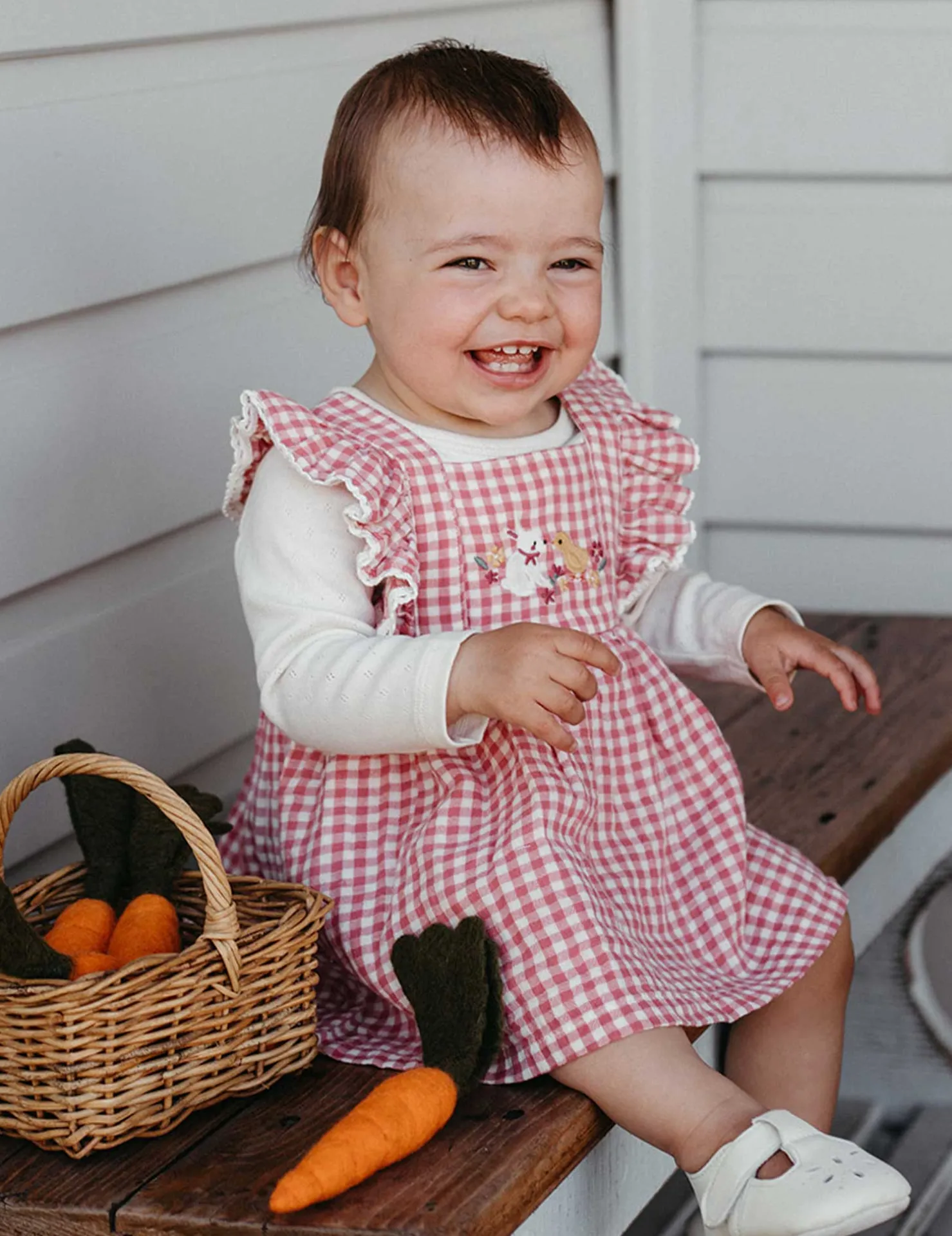 Gingham Pinnie Set