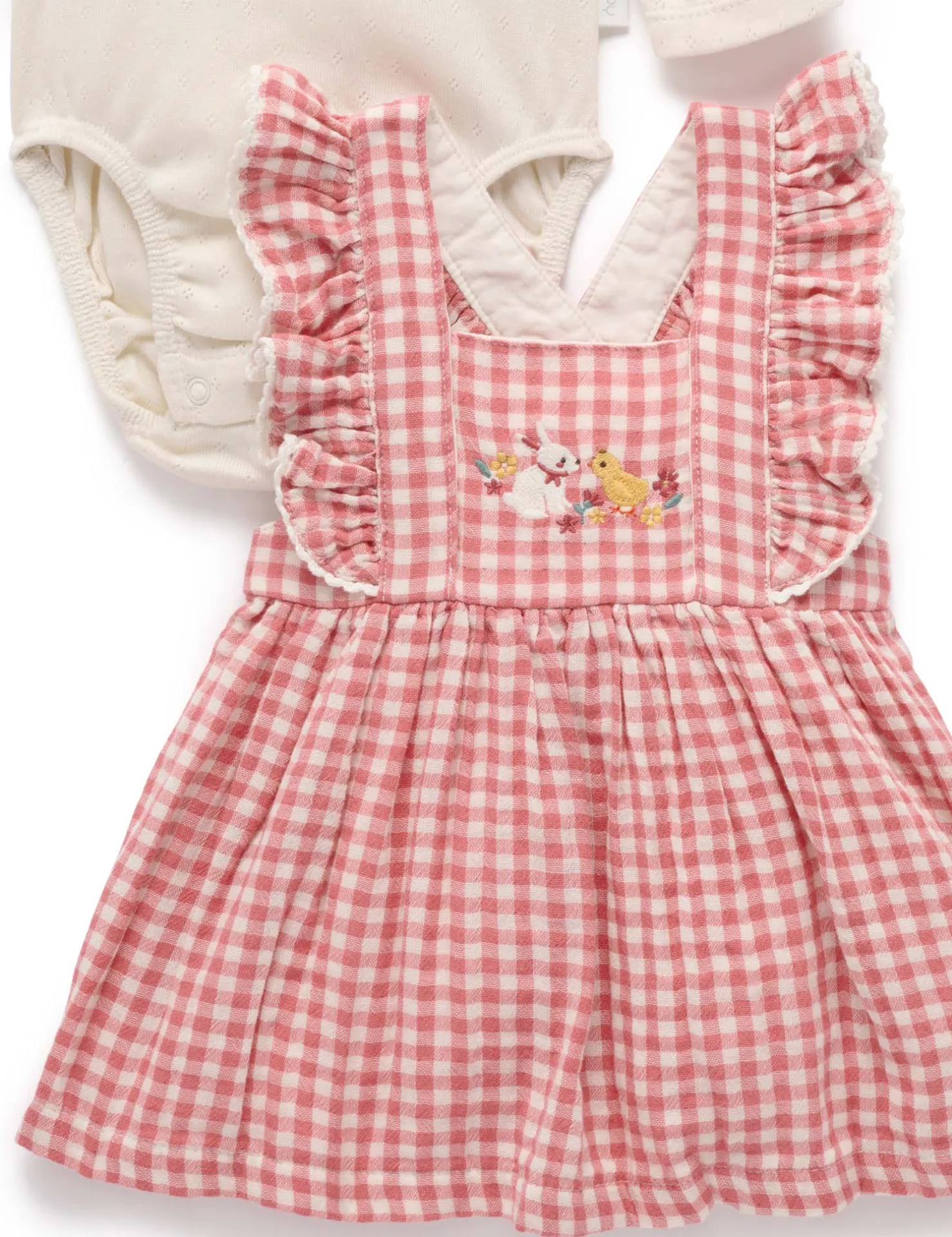 Gingham Pinnie Set