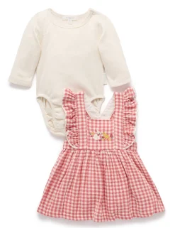 Gingham Pinnie Set