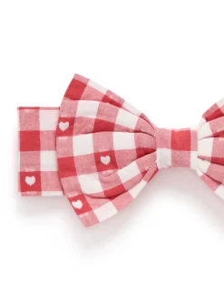 Heart Gingham Bow Headband