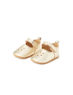 Leather Eyelet Mary Janes