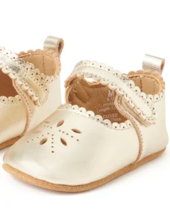 Leather Eyelet Mary Janes
