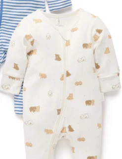 Little Bear 2 Pack Zip Growsuit