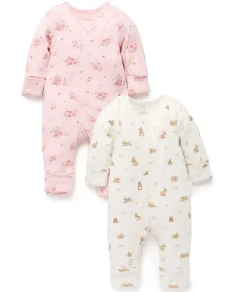 Little Bunny 2 Pack Zip Growsuit