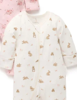 Little Bunny 2 Pack Zip Growsuit