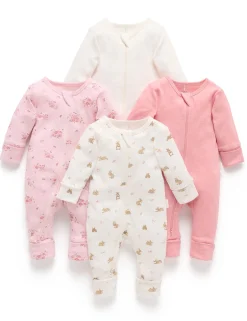 Little Bunny 4 Pack Zip Growsuit