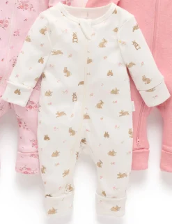 Little Bunny 4 Pack Zip Growsuit