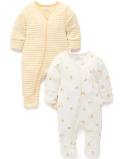 Little Ducky 2 Pack Zip Growsuit