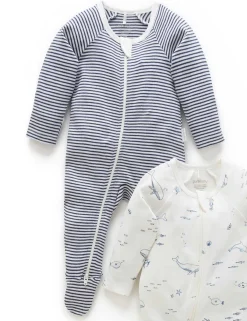 Nautical 2 Pack Zip Growsuit