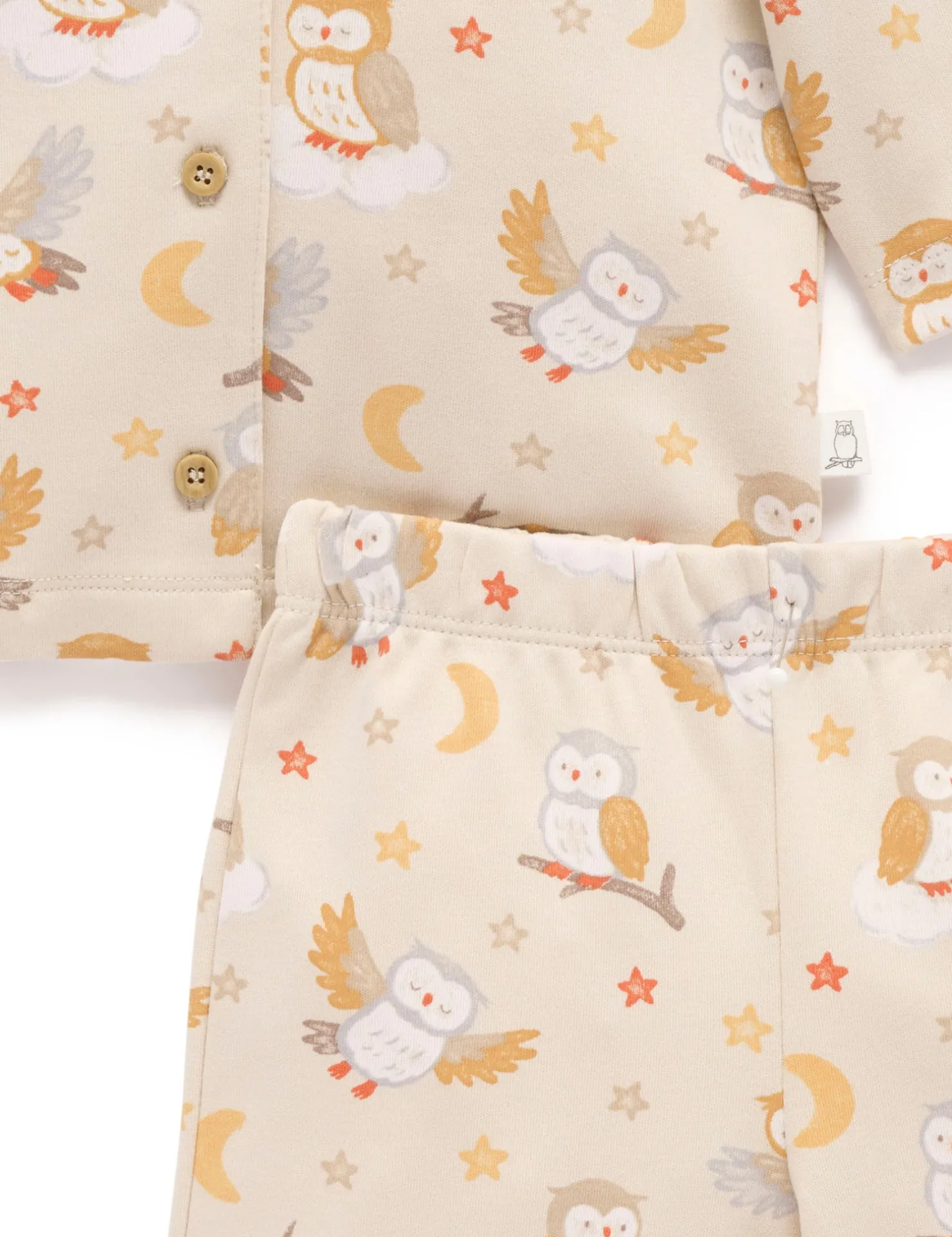 Owl Dreams Thick Button Up PJ Set