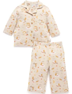 Owl Dreams Thick Button Up PJ Set