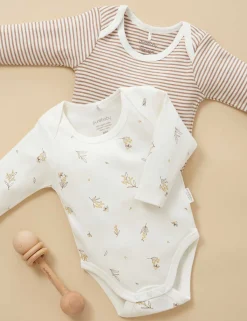 2 Pack Easy Neck Long Sleeve Bodysuit
