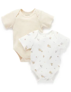 2 Pack Easy Neck Short Sleeve Bodysuit