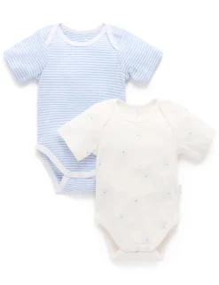 2 Pack Easy Neck Short Sleeve Bodysuit