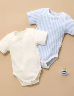 2 Pack Easy Neck Short Sleeve Bodysuit