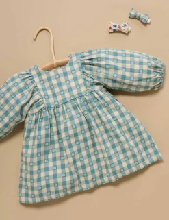 2 Pack Floral Gingham Bow Hairclips
