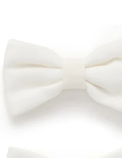 2 Pack Linen Bow Clips