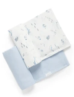 2 Pack Nautical Muslin Wrap