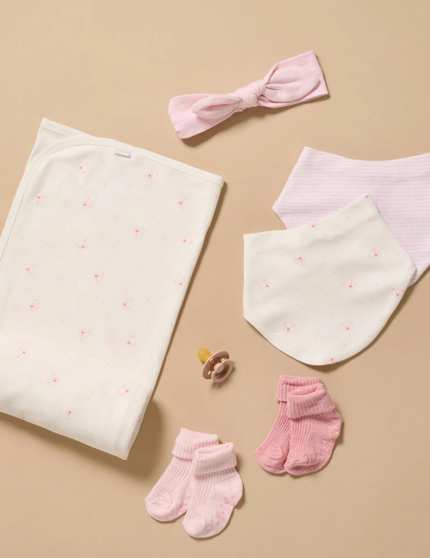 Pink Bear Bunny Rug