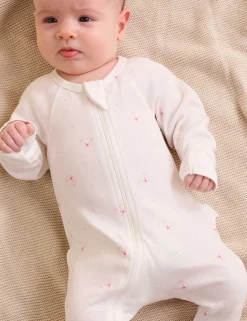 Pink Bear 2 Pack Zip Growsuit