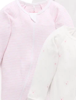 Pink Bear 4 Pack Zip Growsuit