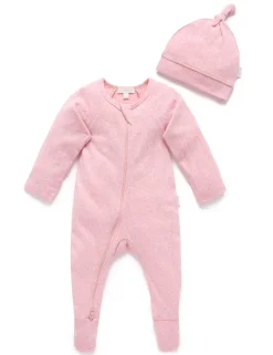 Pointelle Growsuit & Hat Pack