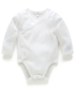 Pointelle Long Sleeve Wrap Bodysuit