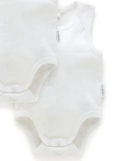Pointelle 2 Pack Singlet Bodysuit