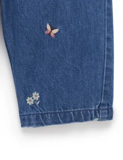 Pull On Embroidered Jeans