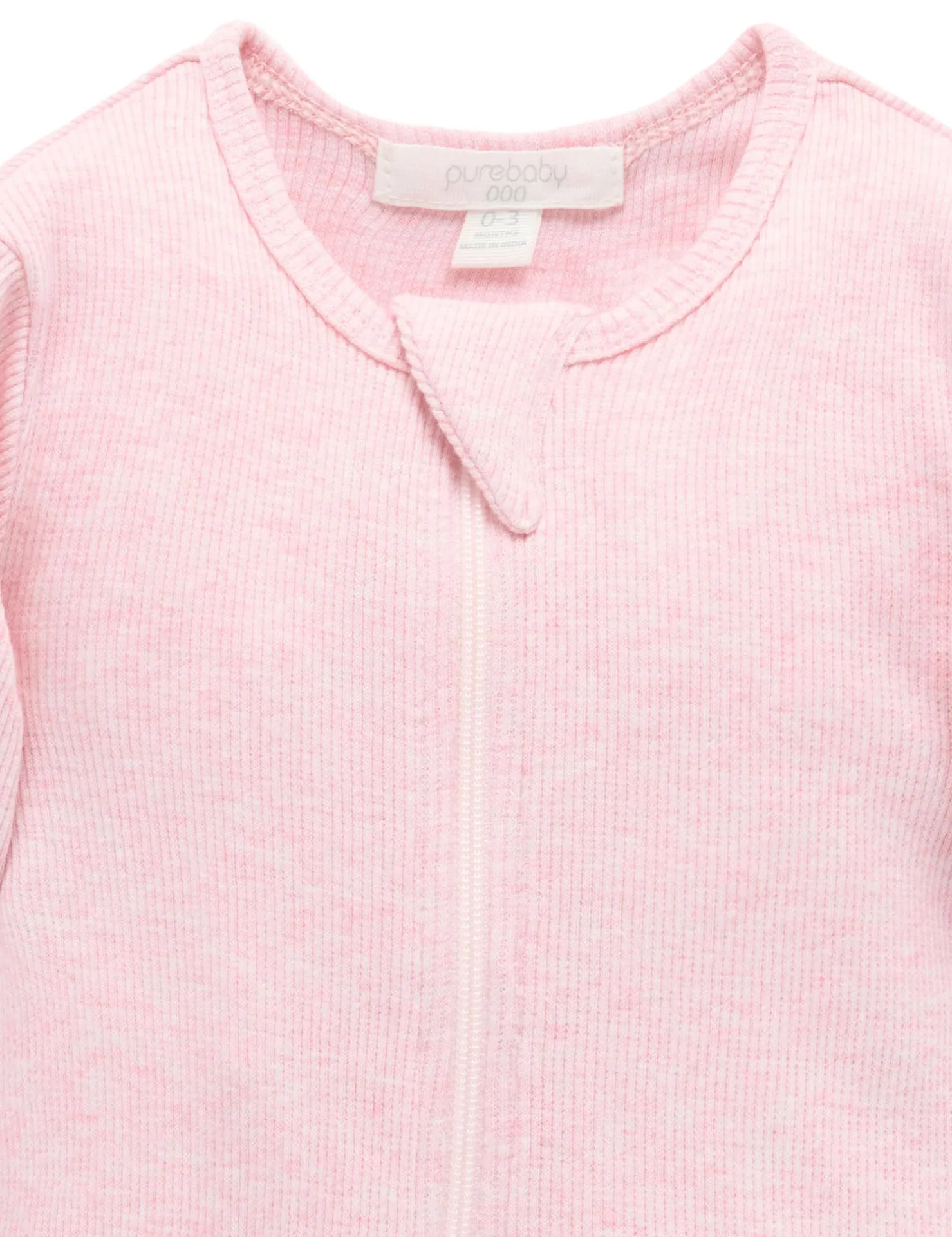 Ribbed Zip Growsuit