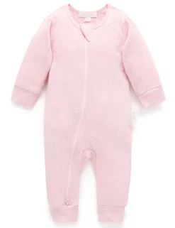 Ribbed Zip Growsuit
